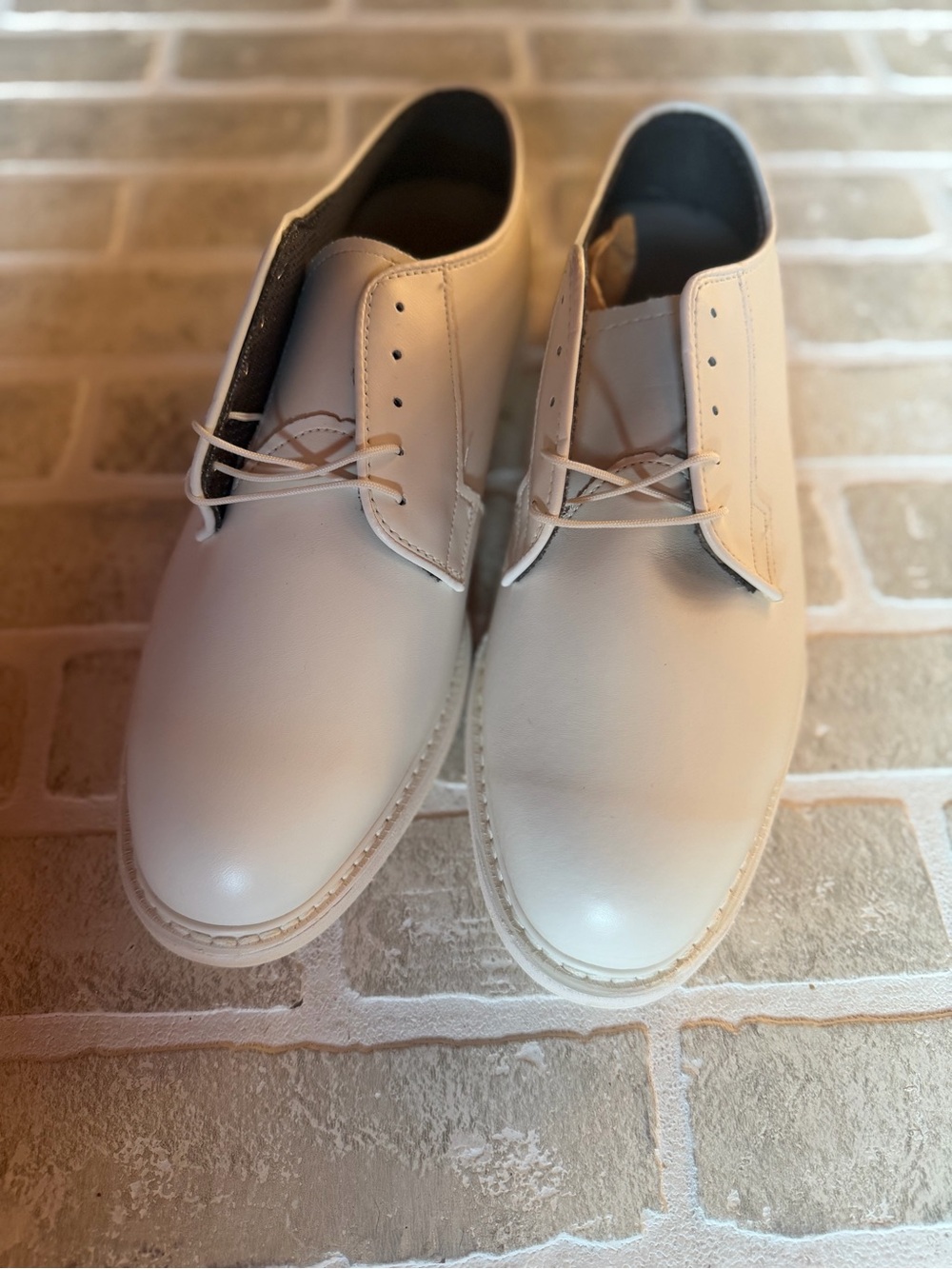 Bates Lites White Leather Oxford Uniform Shoes Brand New Size 11.5